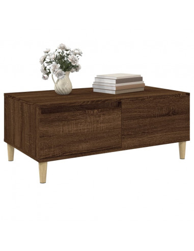 Tavolino da Salotto Rovere Marrone 90x50x36,5 cm in Multistrato