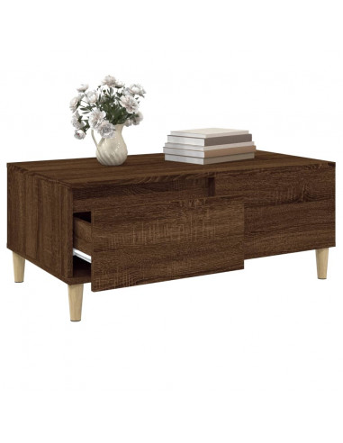 Tavolino da Salotto Rovere Marrone 90x50x36,5 cm in Multistrato