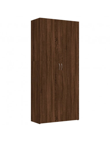 Scarpiera Rovere Marrone 80x35,5x180 cm in Legno Multistrato