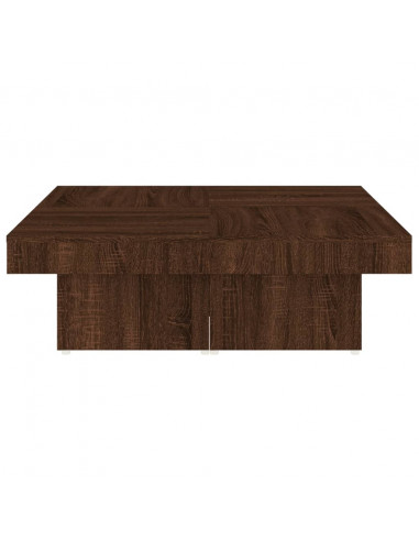 Tavolino da Salotto Rovere Marrone 90x90x28cm Legno Multistrato