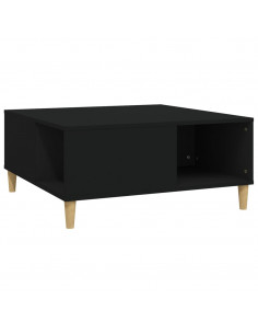 Tavolino da Salotto Nero 80x80x36,5 cm in Legno Multistrato 2