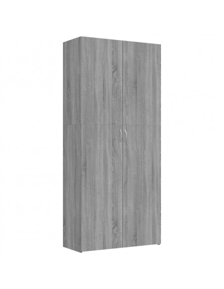 Scarpiera Grigio Sonoma 80x35,5x180 cm in Legno Multistrato