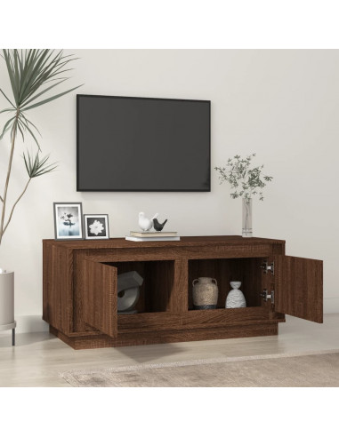 Tavolino Salotto Rovere Marrone 102x50x44 cm Legno Multistrato