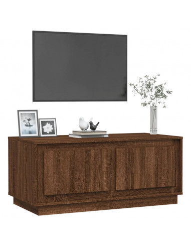 Tavolino Salotto Rovere Marrone 102x50x44 cm Legno Multistrato