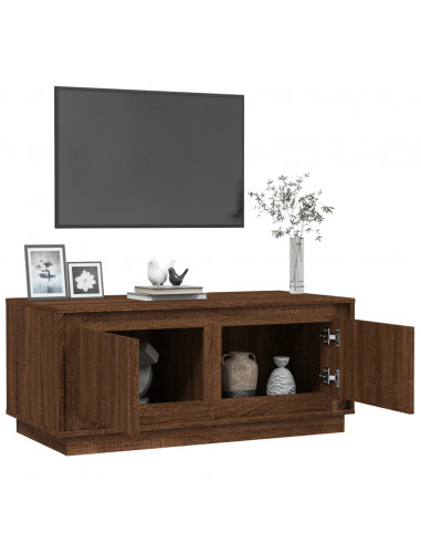 Tavolino Salotto Rovere Marrone 102x50x44 cm Legno Multistrato