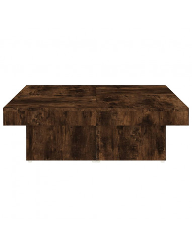 Tavolino da Salotto Rovere Fumo 90x90x28 cm Legno Multistrato