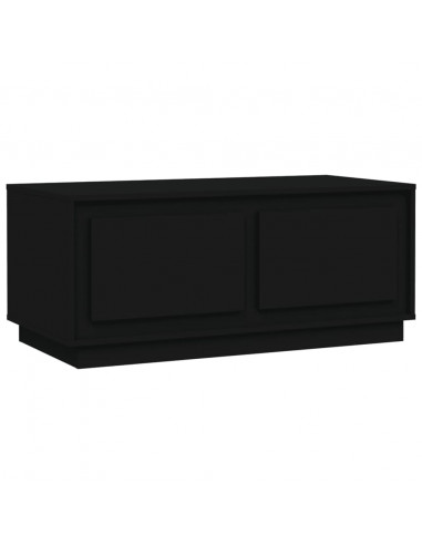 Tavolino da Salotto Nero 102x50x44 cm in Legno Multistrato