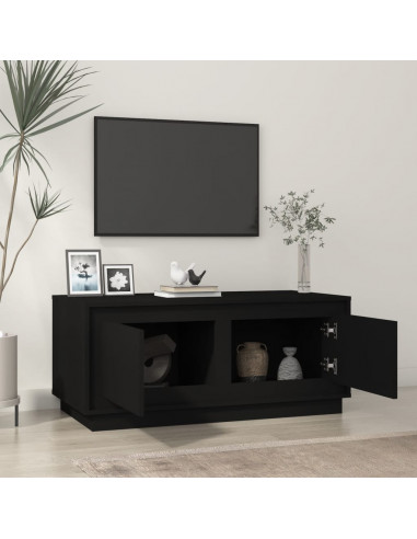 Tavolino da Salotto Nero 102x50x44 cm in Legno Multistrato
