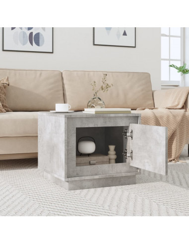 Tavolino da Salotto Grigio Cemento 51x50x44cm Legno Multistrato