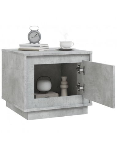 Tavolino da Salotto Grigio Cemento 51x50x44cm Legno Multistrato