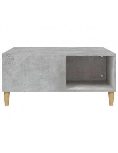 Tavolino Salotto Grigio Cemento 80x80x36,5 cm Legno Multistrato