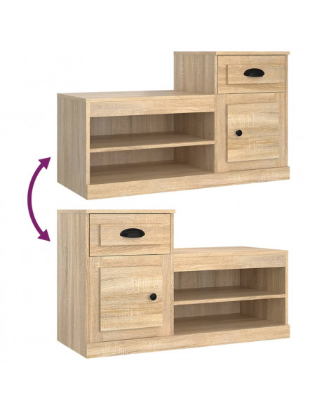 Scarpiera Rovere Sonoma 100x42x60 cm in Legno Multistrato