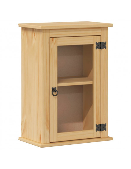 Mobile Bagno a Parete Corona 45x27x64,5cm Legno Massello Pino