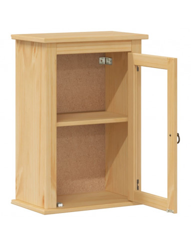 Mobile Bagno a Parete Corona 45x27x64,5cm Legno Massello Pino