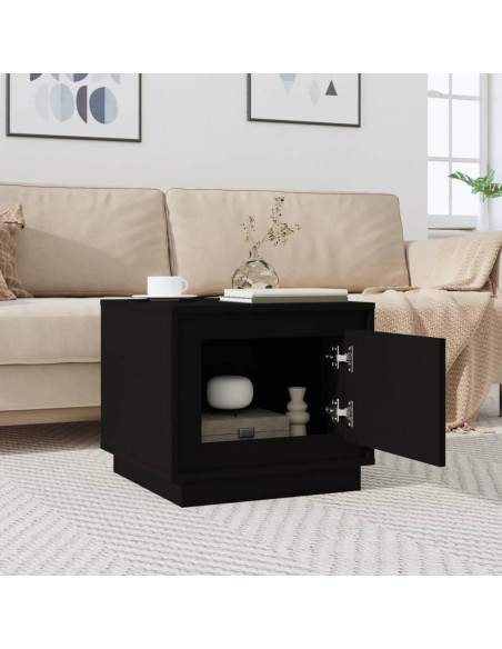 Tavolino da Salotto Nero 51x50x44 cm in Legno Multistrato