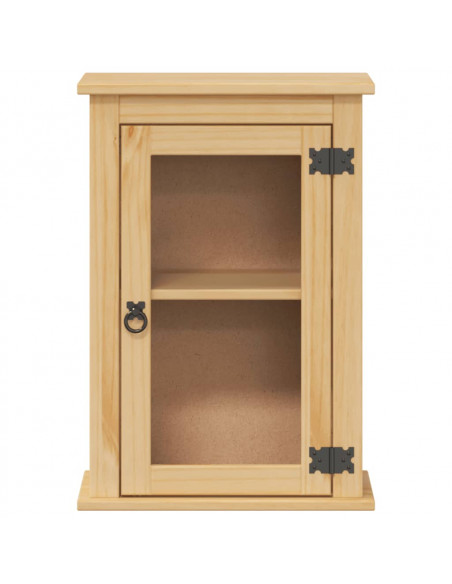 Mobile Bagno a Parete Corona 45x27x64,5cm Legno Massello Pino