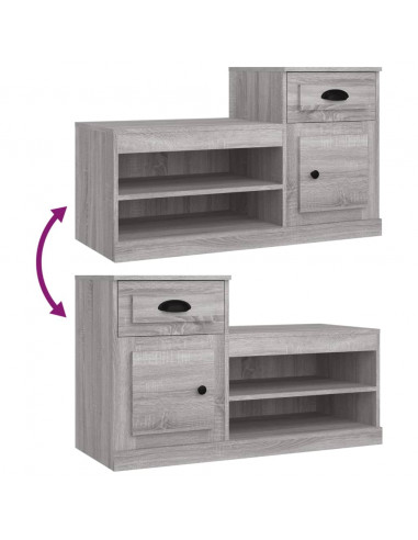 Scarpiera Grigio Sonoma 100x42x60 cm in Legno Multistrato