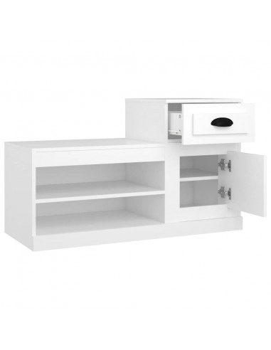 Scarpiera Bianca 100x42x60 cm in Legno Multistrato
