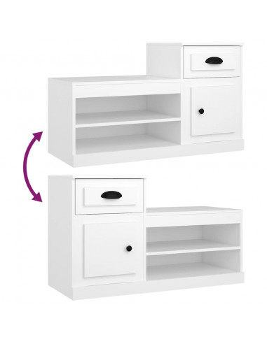 Scarpiera Bianca 100x42x60 cm in Legno Multistrato