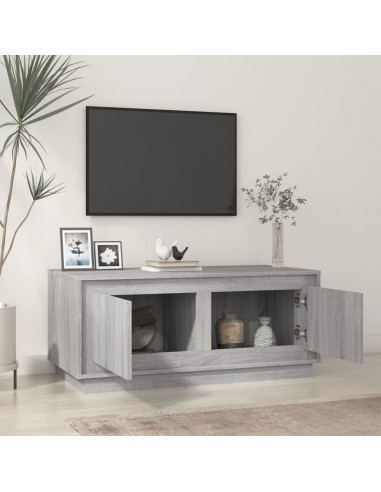 Tavolino da Salotto Grigio Sonoma 102x50x44cm Legno Multistrato