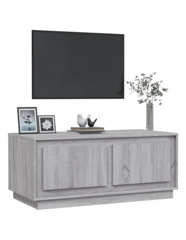 Tavolino da Salotto Grigio Sonoma 102x50x44cm Legno Multistrato