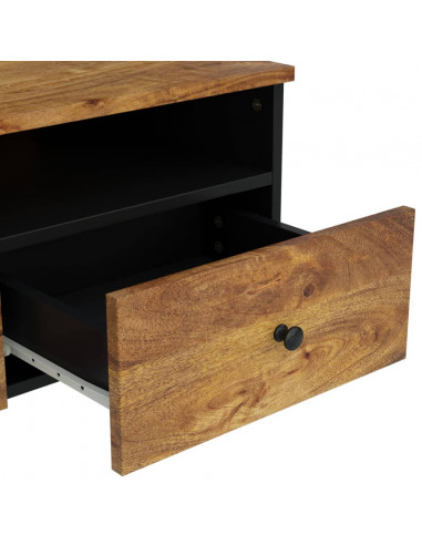 Tavolino da Soggiorno 80x54x40 cm Massello Mango e Multistrato