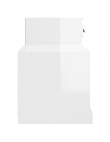 Scarpiera Bianco Lucido 100x42x60 cm in Legno Multistrato
