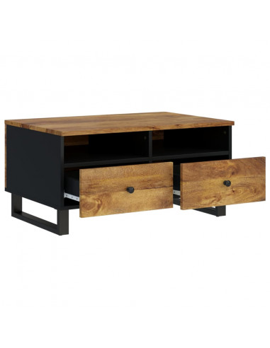 Tavolino da Soggiorno 80x54x40 cm Massello Mango e Multistrato