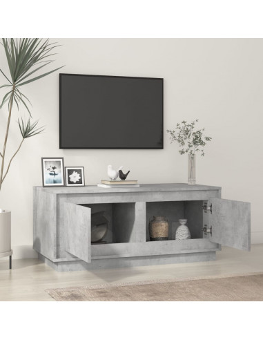 Tavolino Salotto Grigio Cemento 102x50x44 cm Legno Multistrato