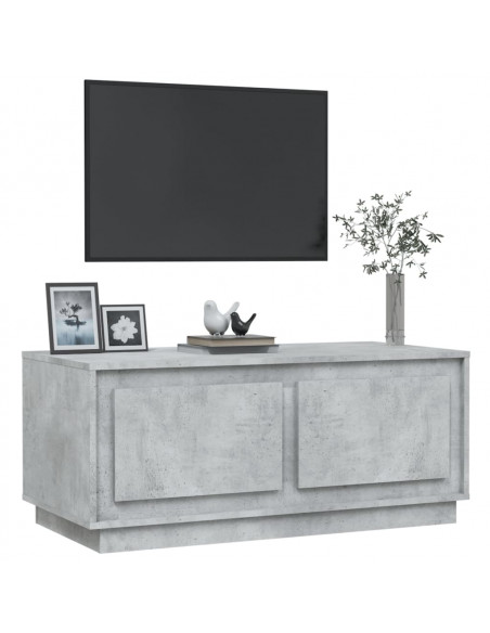Tavolino Salotto Grigio Cemento 102x50x44 cm Legno Multistrato