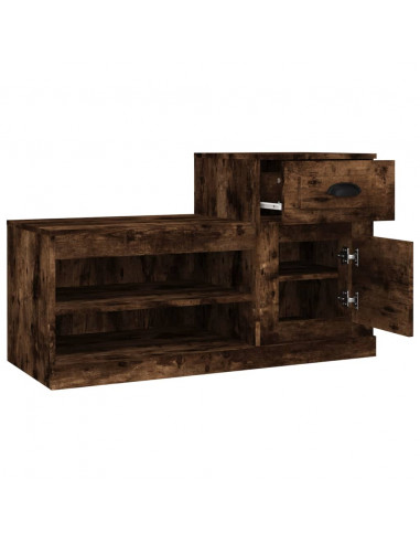 Scarpiera Rovere Fumo 100x42x60 cm in Legno Multistrato