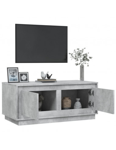 Tavolino Salotto Grigio Cemento 102x50x44 cm Legno Multistrato