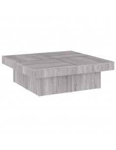 Tavolino da Salotto Grigio Sonoma 90x90x28 cm Legno Multistrato 2