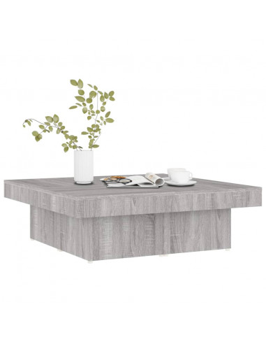 Tavolino da Salotto Grigio Sonoma 90x90x28 cm Legno Multistrato
