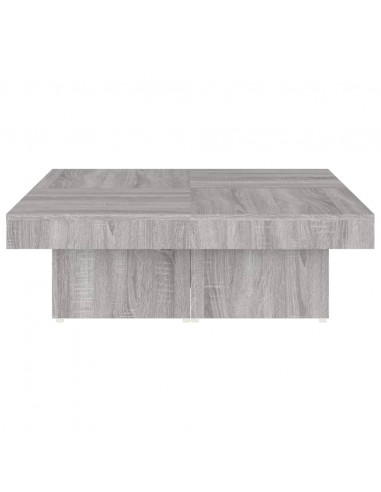 Tavolino da Salotto Grigio Sonoma 90x90x28 cm Legno Multistrato