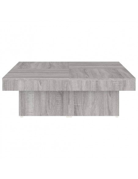 Tavolino da Salotto Grigio Sonoma 90x90x28 cm Legno Multistrato