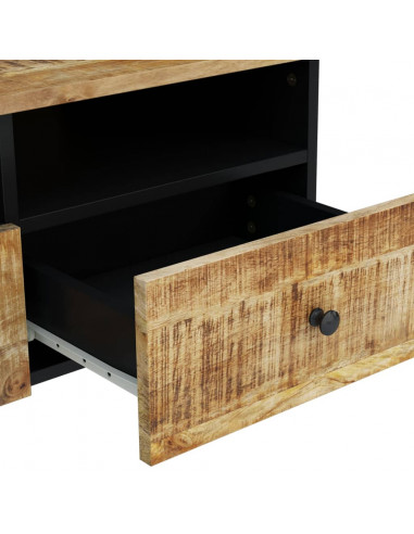 Tavolino da Soggiorno 80x54x40 cm Massello Mango e Multistrato