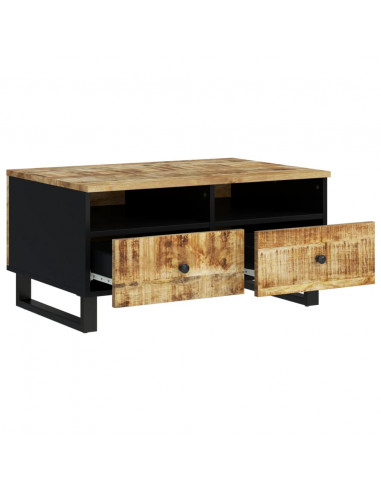 Tavolino da Soggiorno 80x54x40 cm Massello Mango e Multistrato