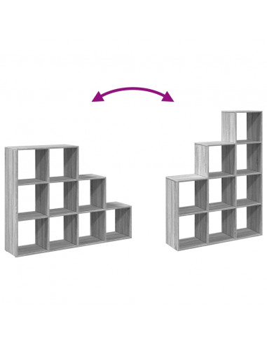 Libreria 3 Ripiani Grigio Sonoma 137,5x29x103,5 cm Truciolato