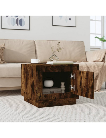 Tavolino da Salotto Rovere Fumo 51x50x44 cm Legno Multistrato