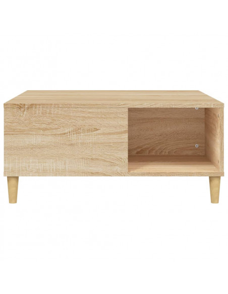 Tavolino Salotto Rovere Sonoma 80x80x36,5 cm Legno Multistrato