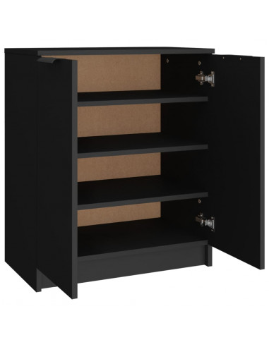 Scarpiera Nera 59x35x70 cm in Legno Multistrato