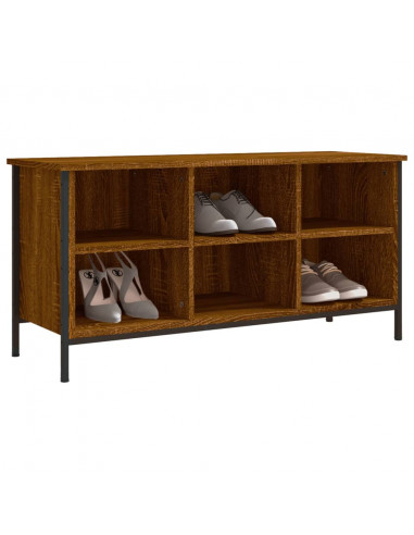 Scarpiera Rovere Marrone 100x35x50 cm in Legno Multistrato