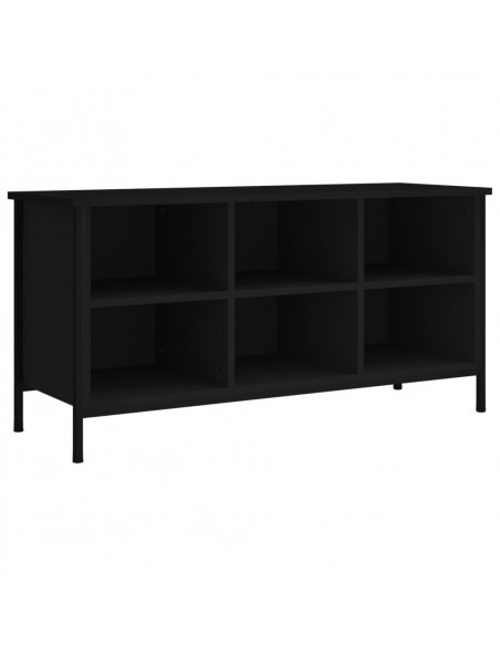 Scarpiera Nera 100x35x50 cm in Legno Multistrato