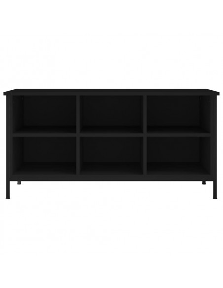 Scarpiera Nera 100x35x50 cm in Legno Multistrato