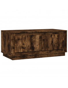 Tavolino da Salotto Rovere Fumo 102x50x44 cm Legno Multistrato 2