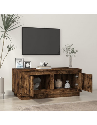 Tavolino da Salotto Rovere Fumo 102x50x44 cm Legno Multistrato