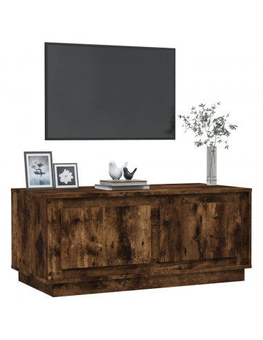 Tavolino da Salotto Rovere Fumo 102x50x44 cm Legno Multistrato