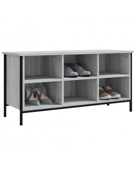 Scarpiera Grigio Sonoma 100x35x50 cm in Legno Multistrato