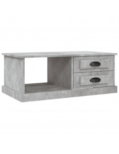 Tavolino Salotto Grigio Cemento 90x50x35 cm Legno Multistrato 2